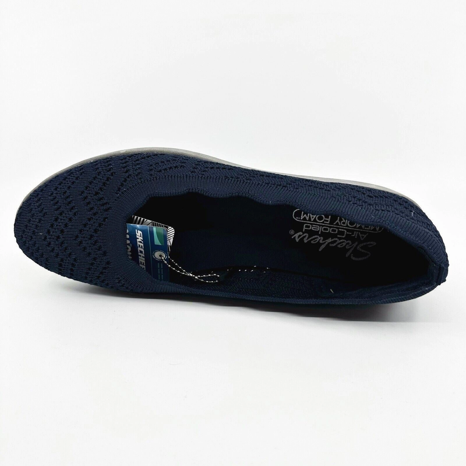 Flat Silver Shoes For Wedding Skechers Cleo Flex Wedge New Days Navy Womens Size 9 Casual Flats