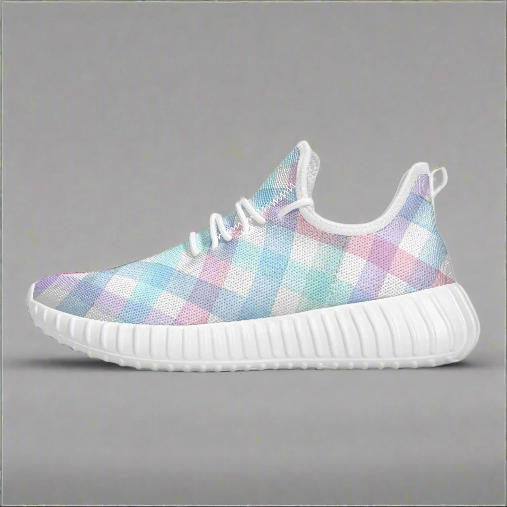 Sneakers And Apparel Pastel Gingham Dream Sneakers  Everyday Comfort