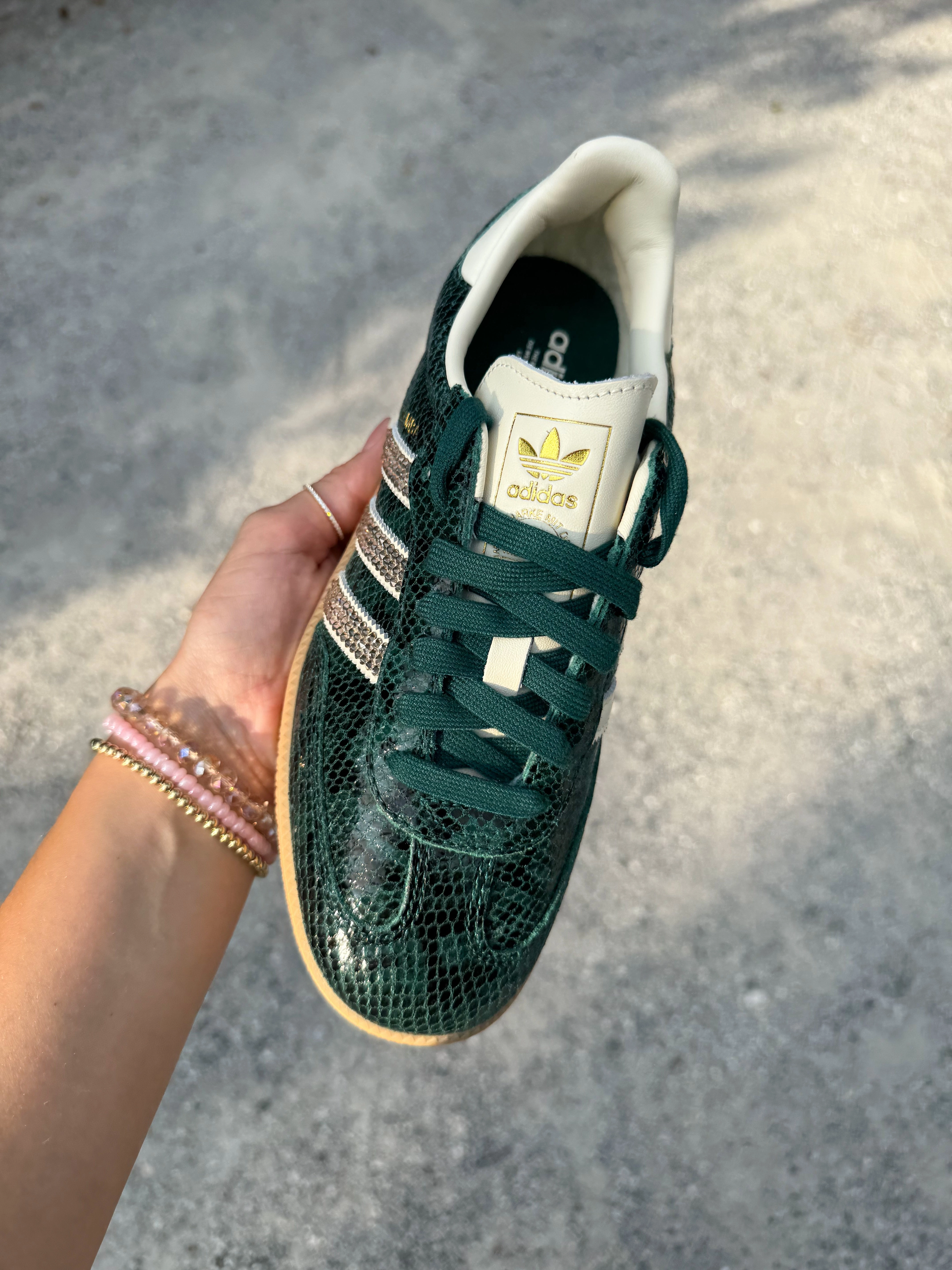 Buy Adidas Shoes Green Snakeprint Swarovski Adidas Original Samba OG