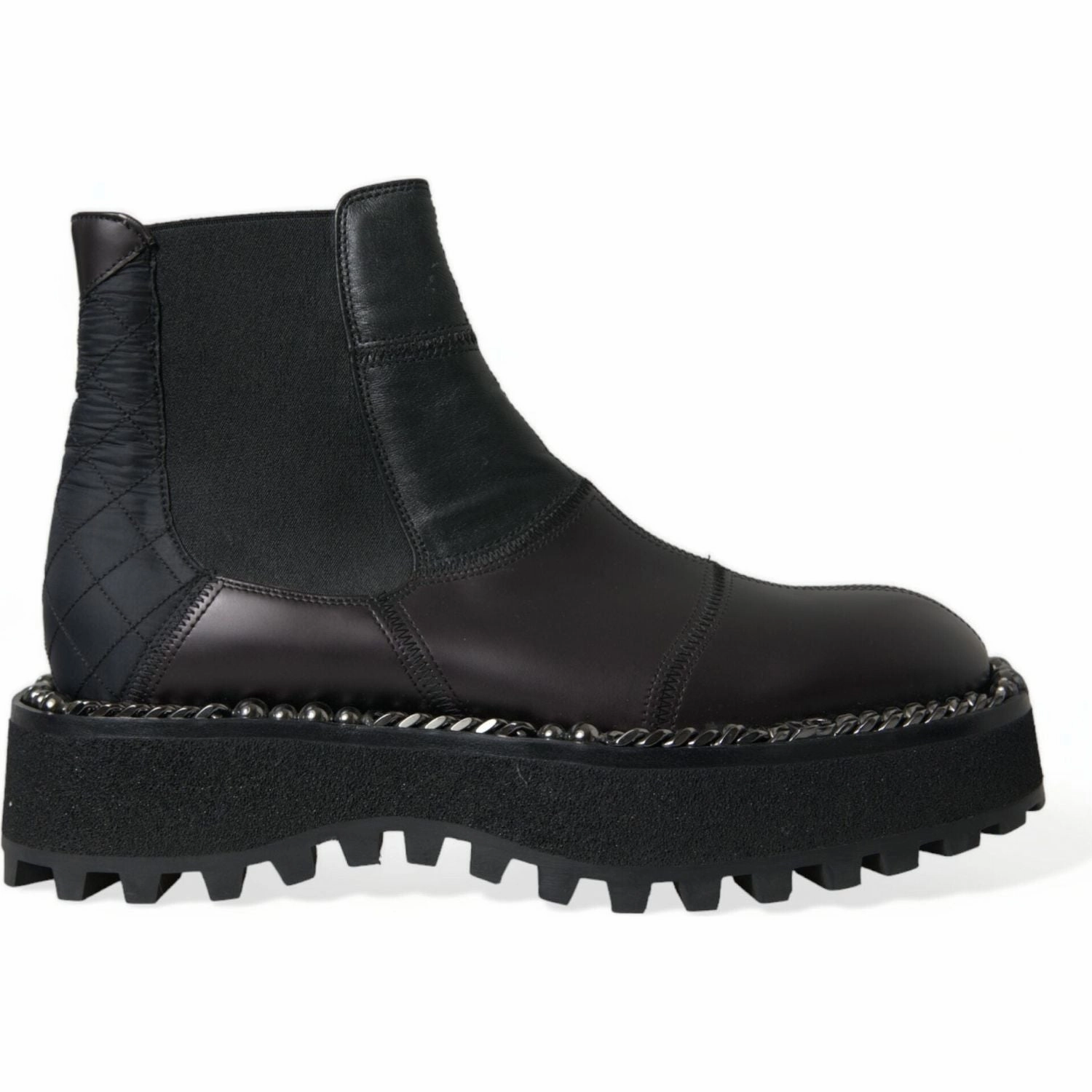 Overreach Boots For Horses Dolce & Gabbana Black Leather Slip On Stretch Chelsea Boots Shoes