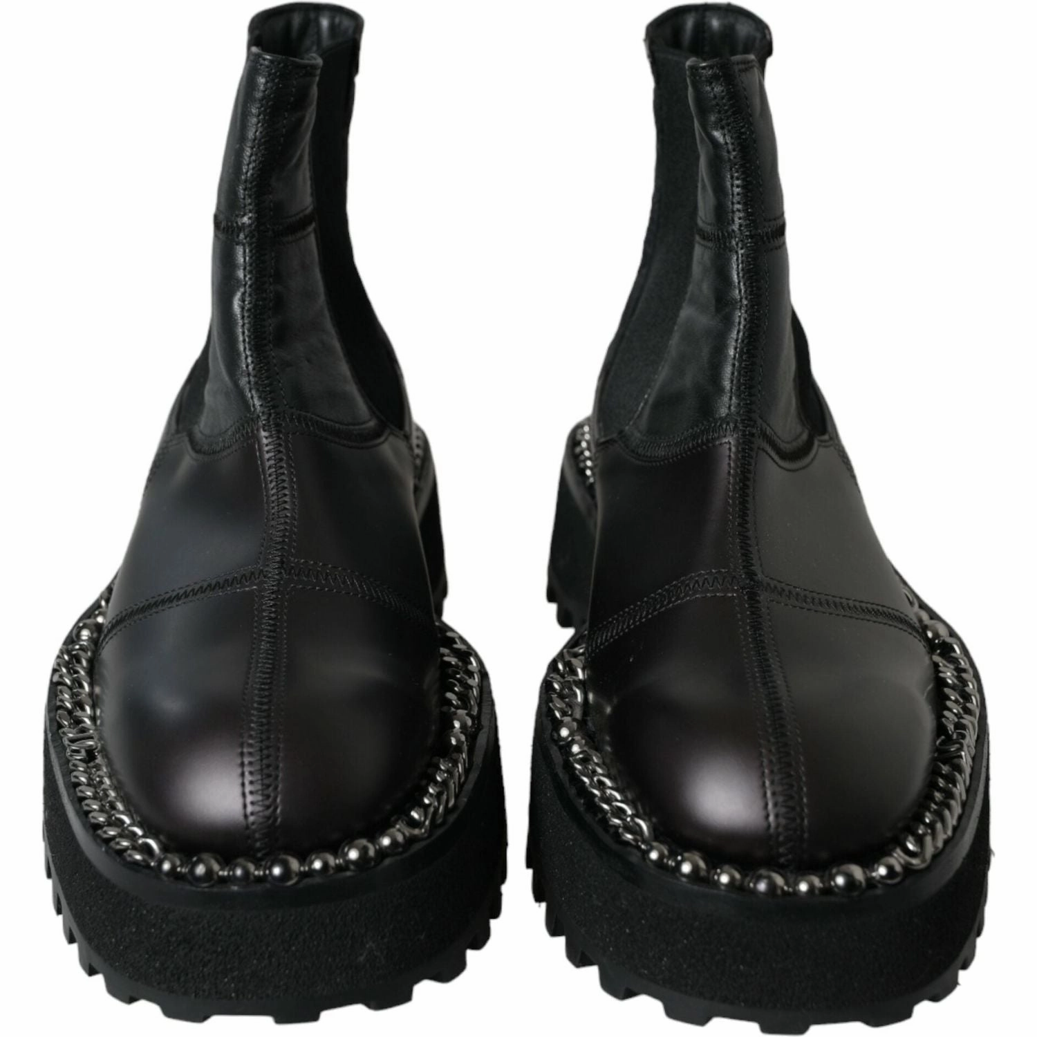 Dolce & Gabbana Black Leather Slip On Stretch Chelsea Boots Shoes Cole Haan Boots Waterproof