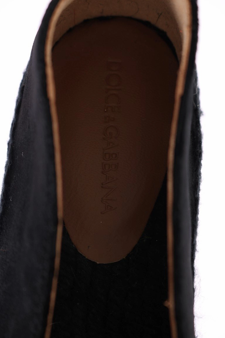 Pearl Flats Shoes Black Velvet Flats Espadrilles Shoes