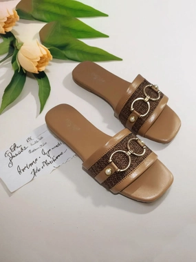 Granny Flats Shoes Fawn Brown | Flat Slippers for women