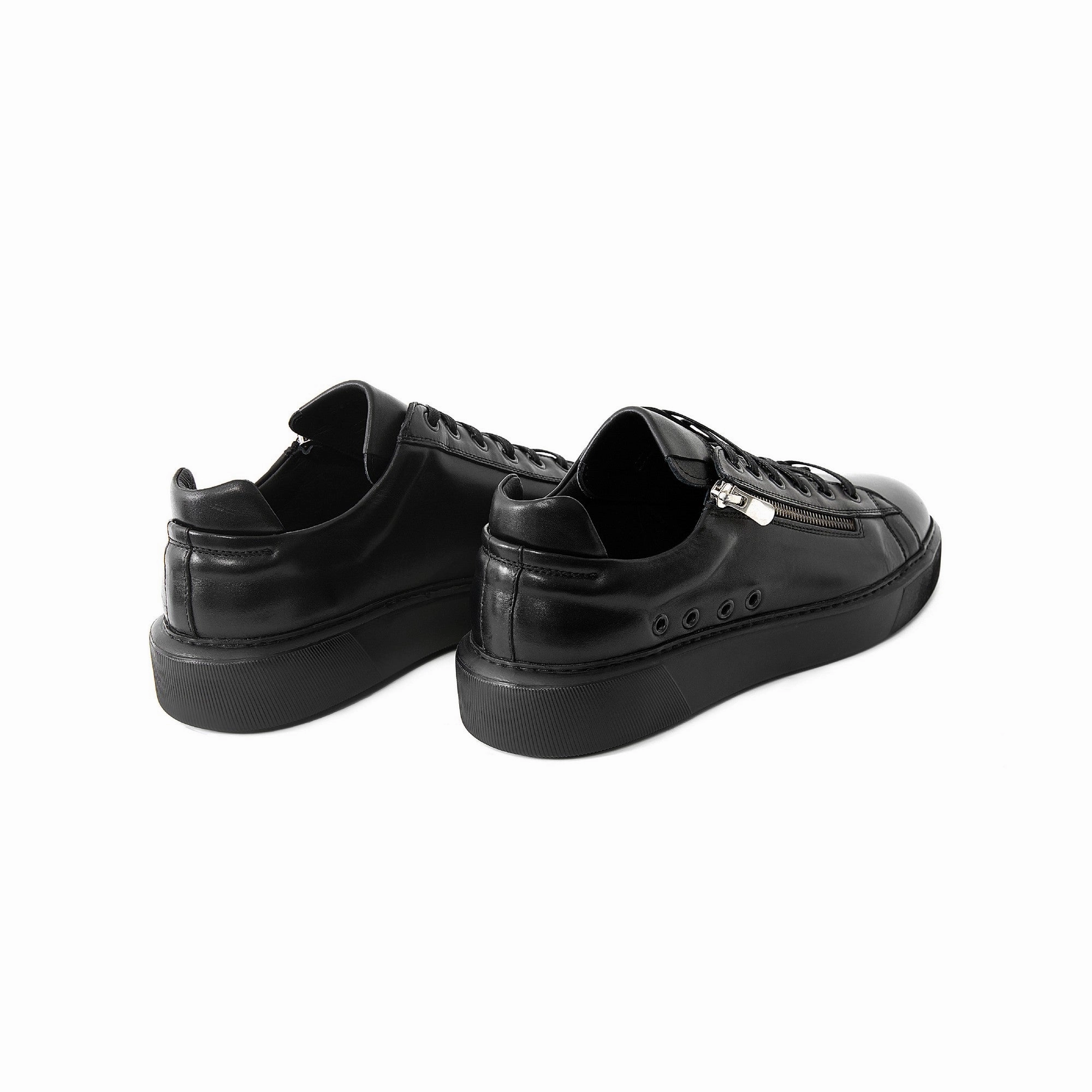 Shoes For Flat Feet Plantar Fasciitis Men's Calf Leather Handmade Sneakers M8003