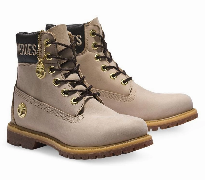 Timberland Womens 6-Inch Premium Waterproof Boot Light Beige Nubuck Aquatalia Shoes