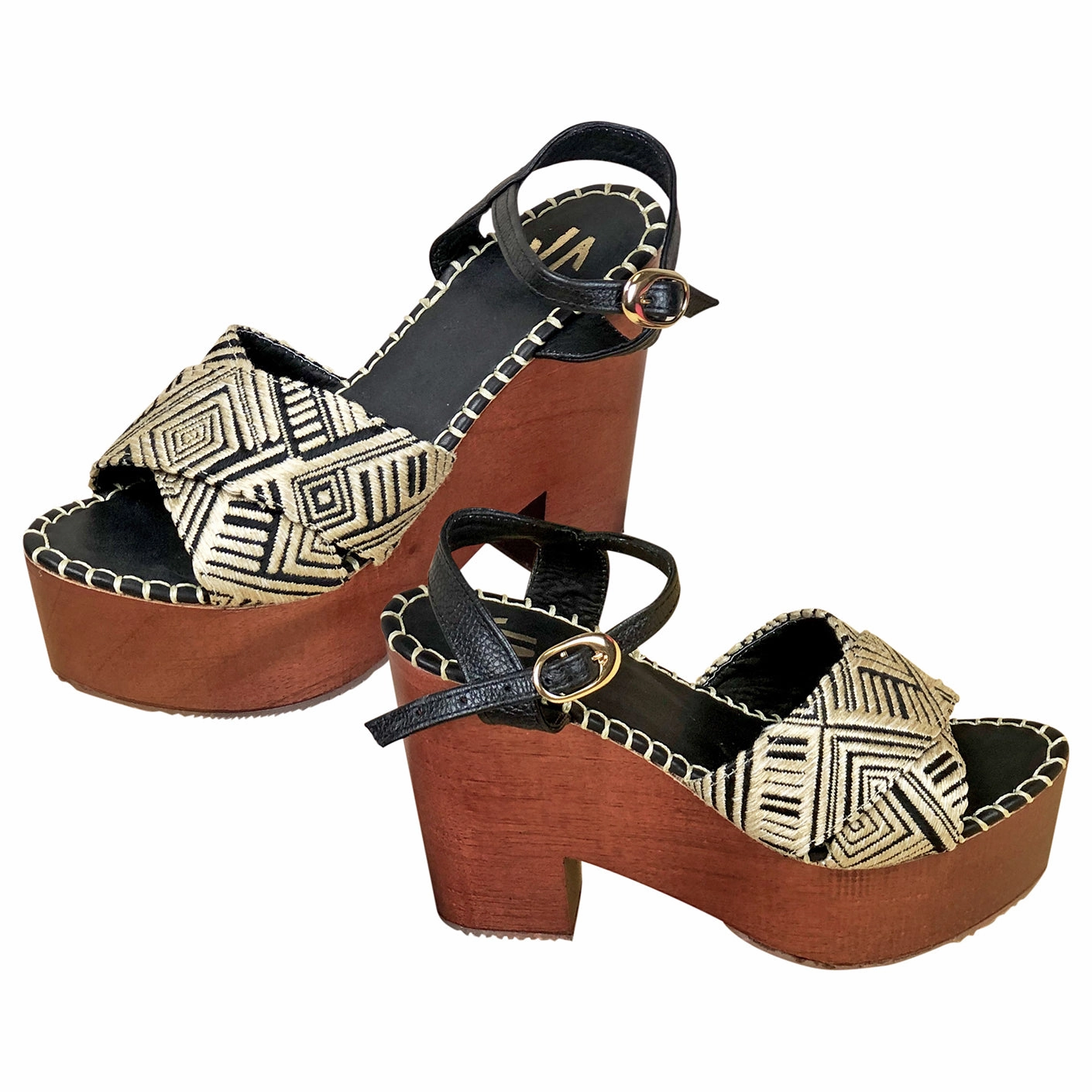 Heels Silvia Cobos Salento Black Luvly Platform Lace-up Espadrille Pumps