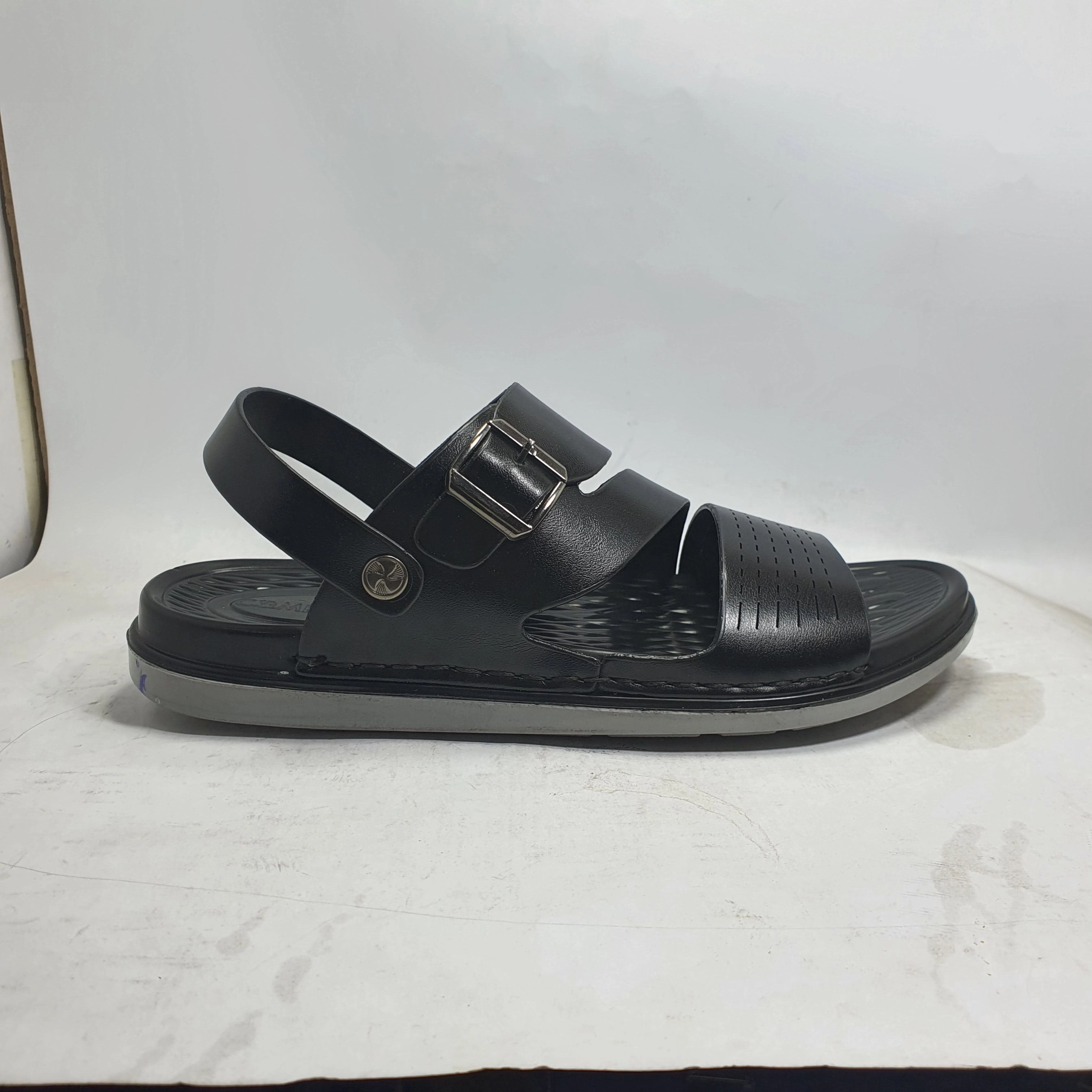 Sandals Small Wedge Black | Soft Sandal for Men
