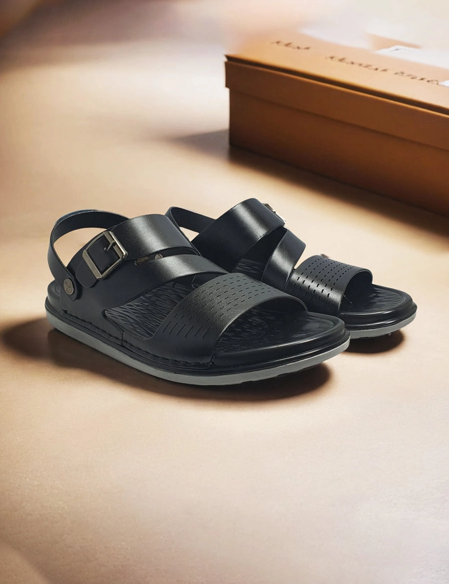 Black | Soft Sandal for Men Rose Sandals