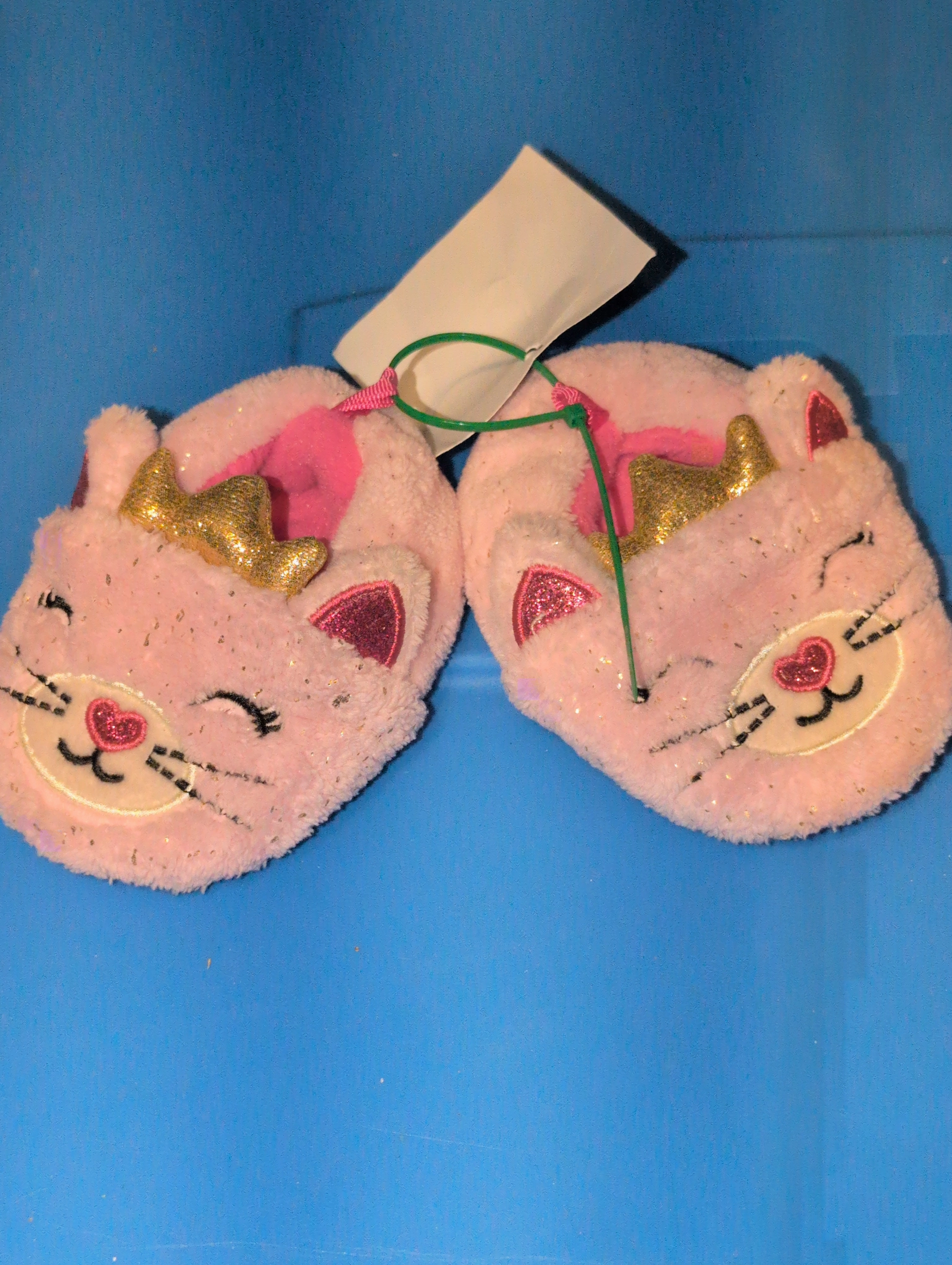 Angel Slippers Pink cat slippers Sparkly - Shoes:                  2 (Infant)