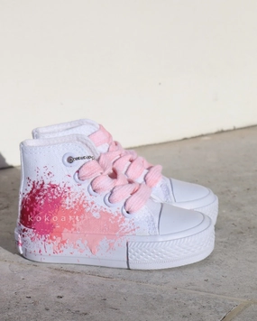 Pink Splash Hand Painted Shoes Olukai Shoes Waterproof