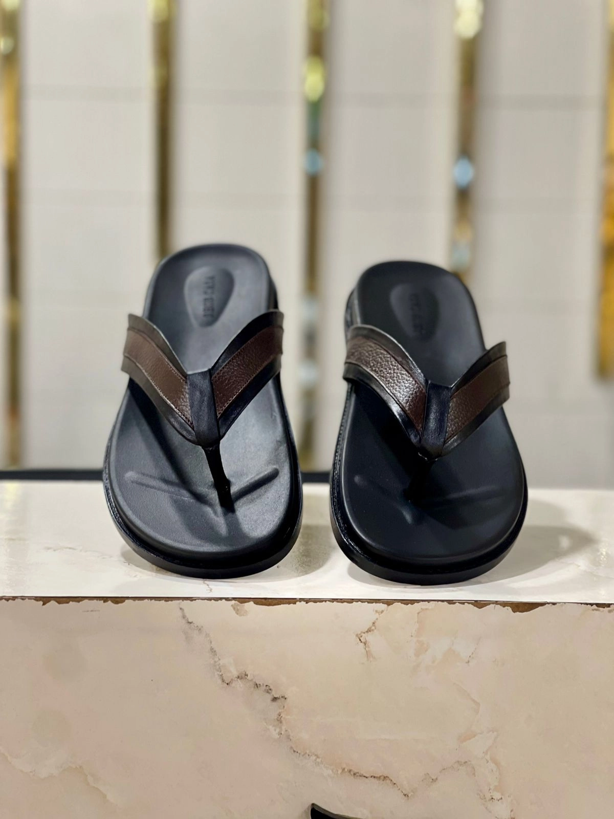 LS Pure Leather Handmade Repo - TM 364 BLK Gnaw On This Rat Slippers