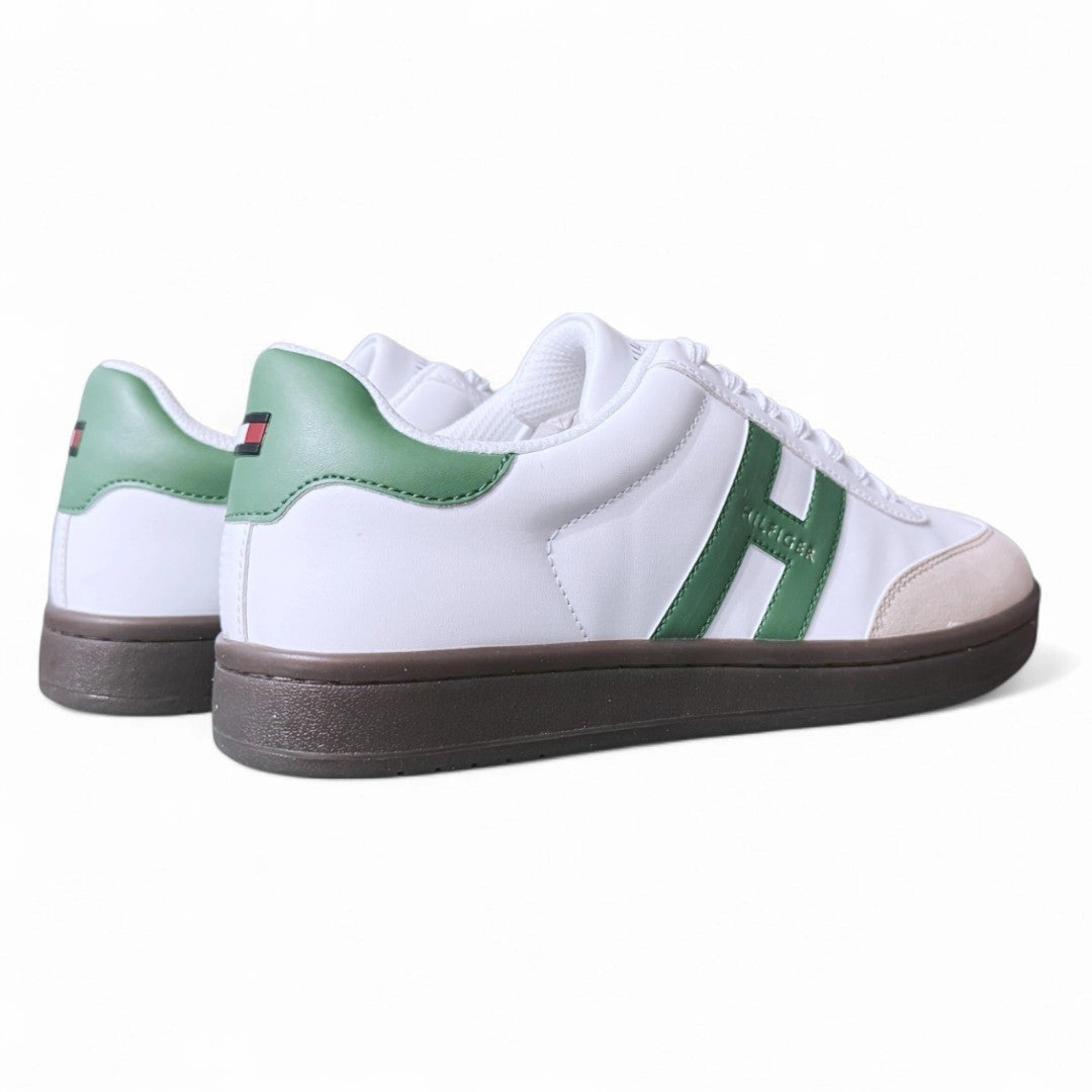 Flat Shoes That Go With Everything Tommy Hilfiger Lerge Sneakers Men - WHTGRN