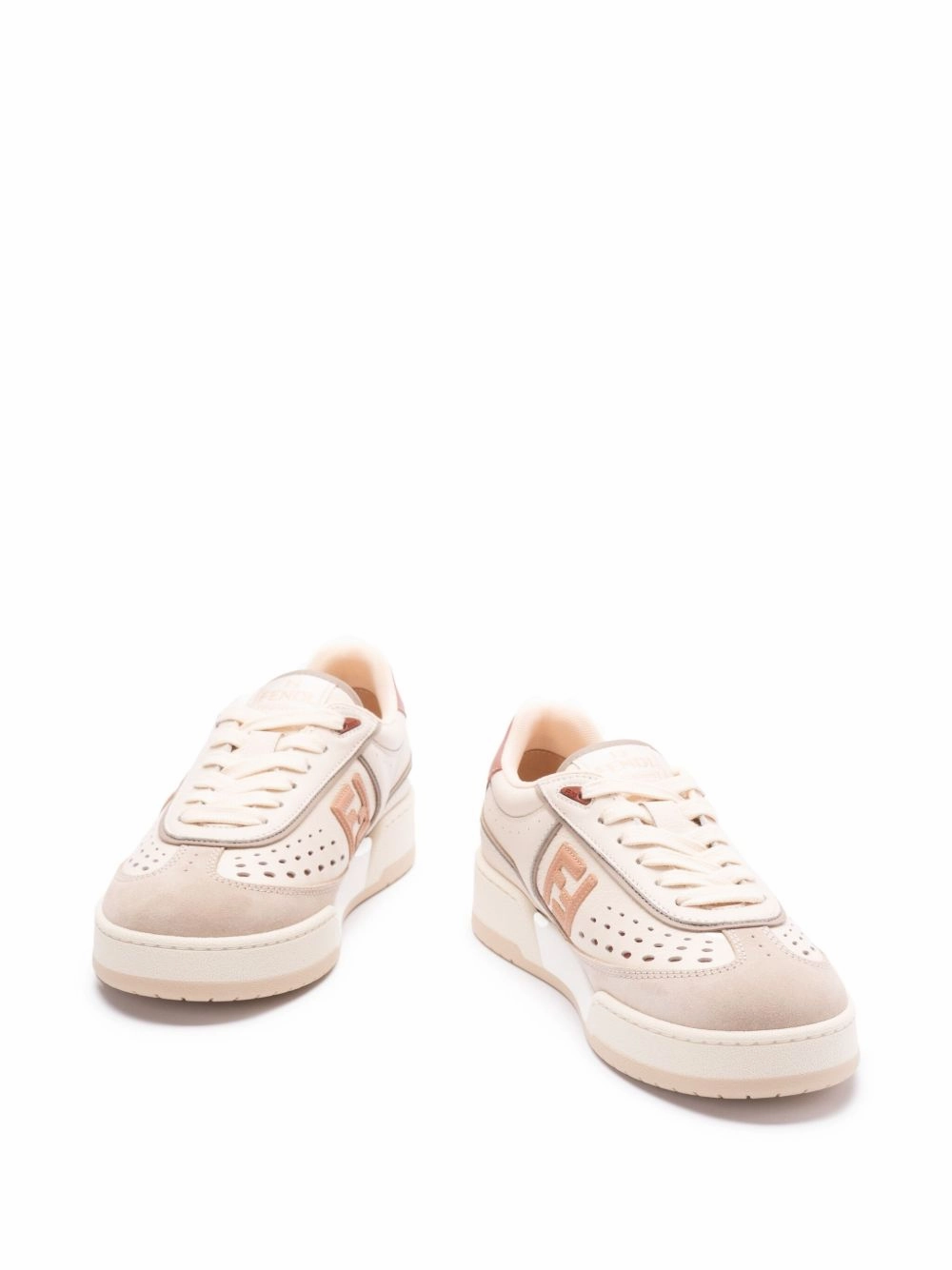 Emergency Flats Shoes FENDI Leather Lace-Up Sneakers for Women
