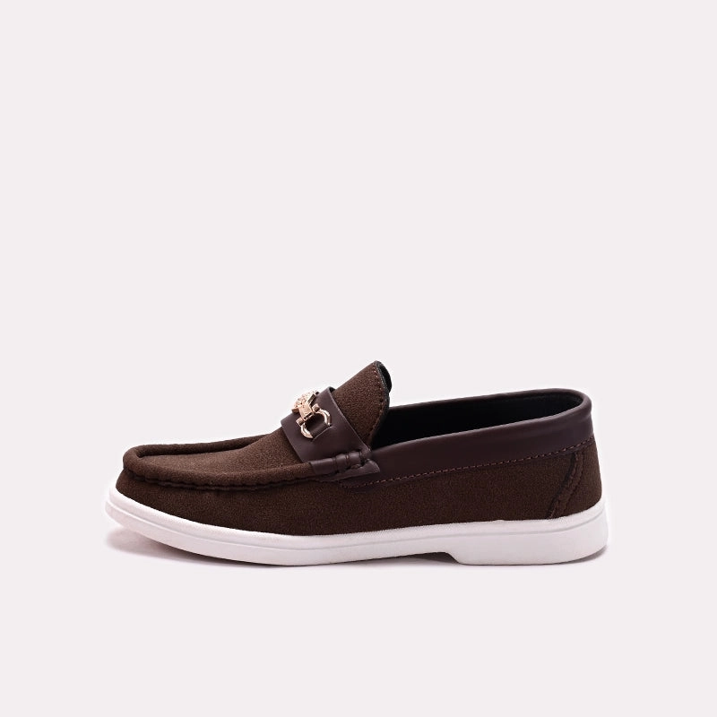 Baba Loafer Shoes Brown 0610575 Open Toe Flat Dress Shoes