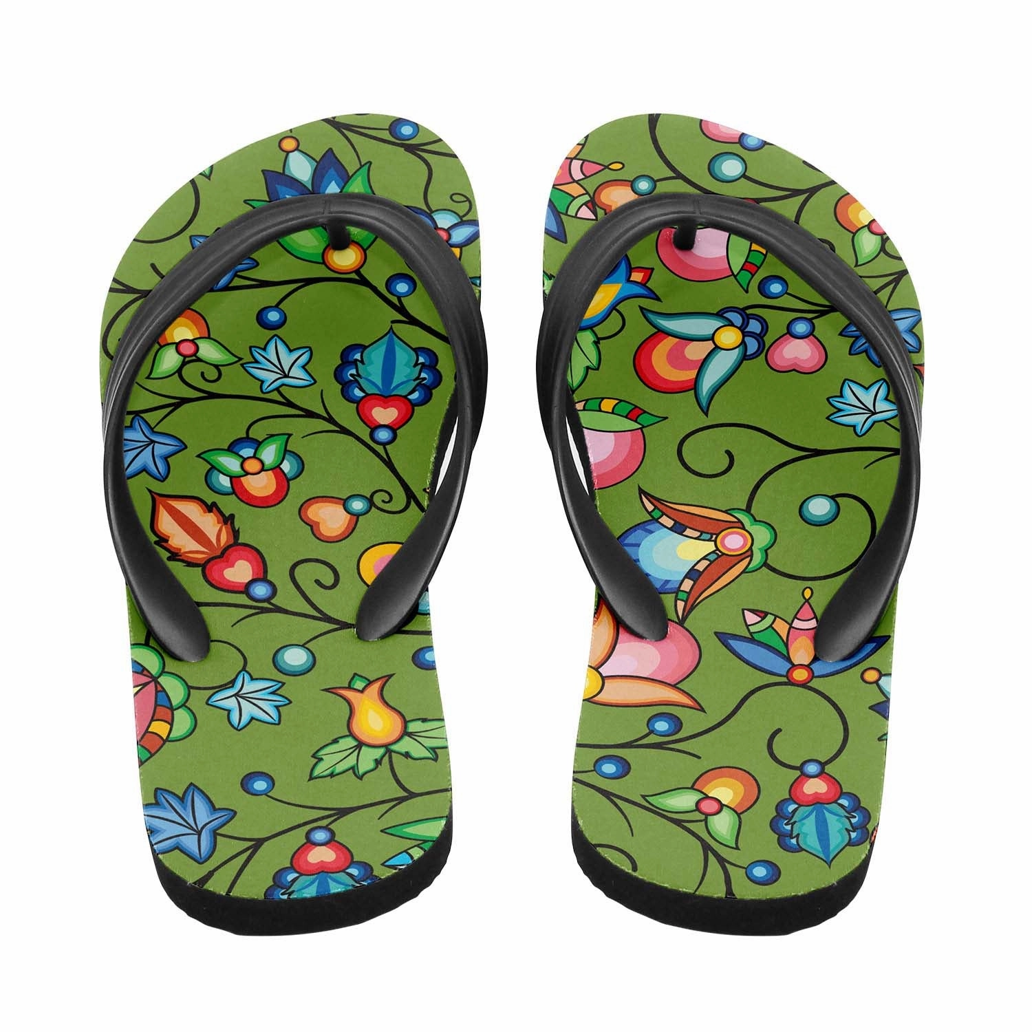 Flip Flop Cartoon Prairie Plains Spirit Sweetgrass Flip Flops