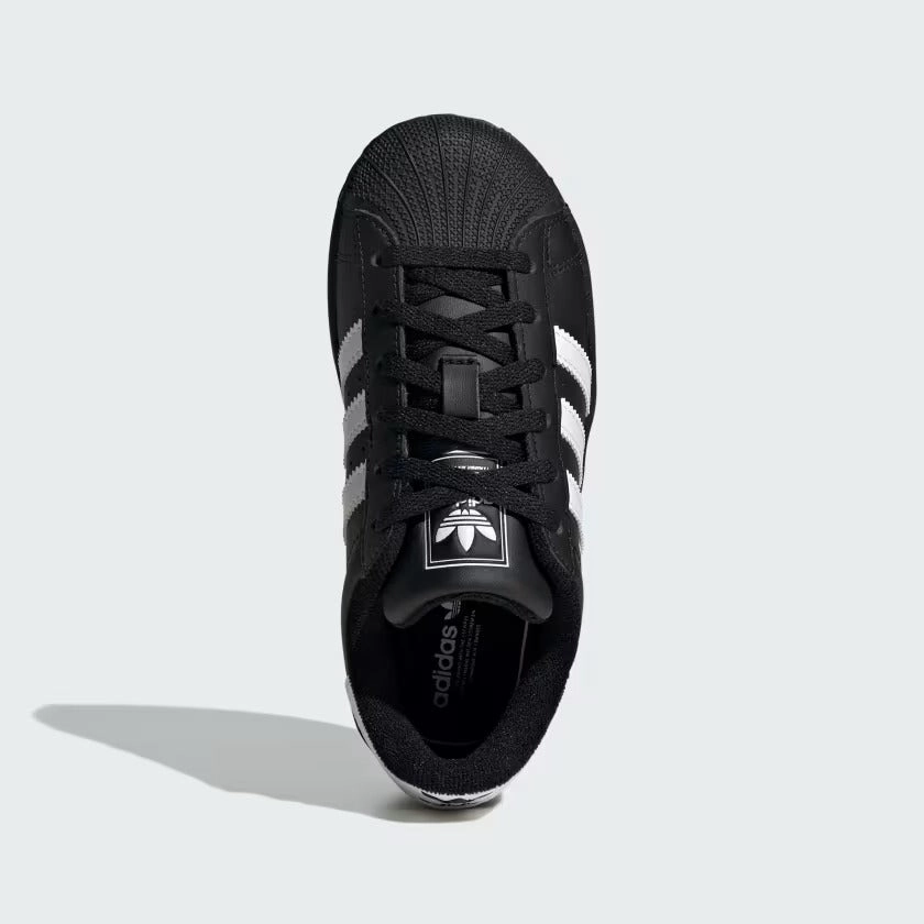 Pre School Adidas Superstar II Shoes - Black/White Adidas Gym Shoes Sale