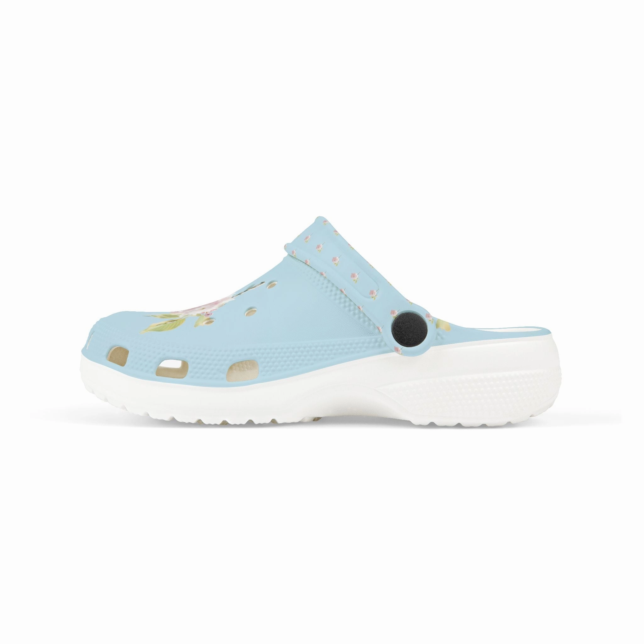 Death Wish Skate Shoes Kid's Floral EVA Foam Clogs, Comfortable Summer Footwear, Playtime Sandals, Unique Children's Shoes, Garden Party Essentials