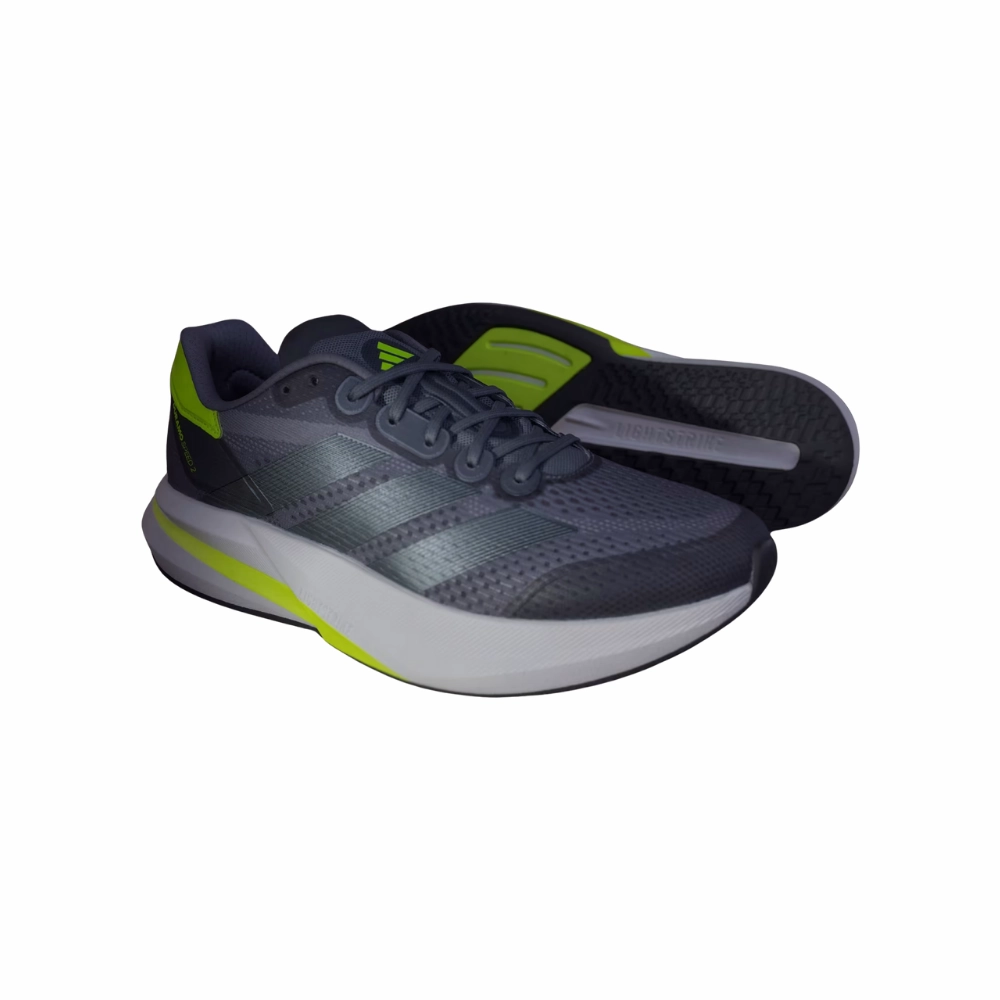 Adidas Men's Duramo Speed 2 Running Shoes - Grey / Iron Metallic / Lucid Lemon Adidas Puremotion Adapt Running Shoe