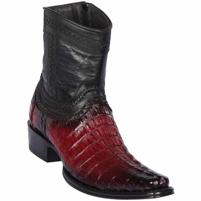 Los Altos Boots - Mens Dress Cowboy Boot - Low Priced Caiman Tail Mens European Square Toe Boots - in Burgundy Gforce Rtx 3050 Desktop Computer Boots But Screen Is Black