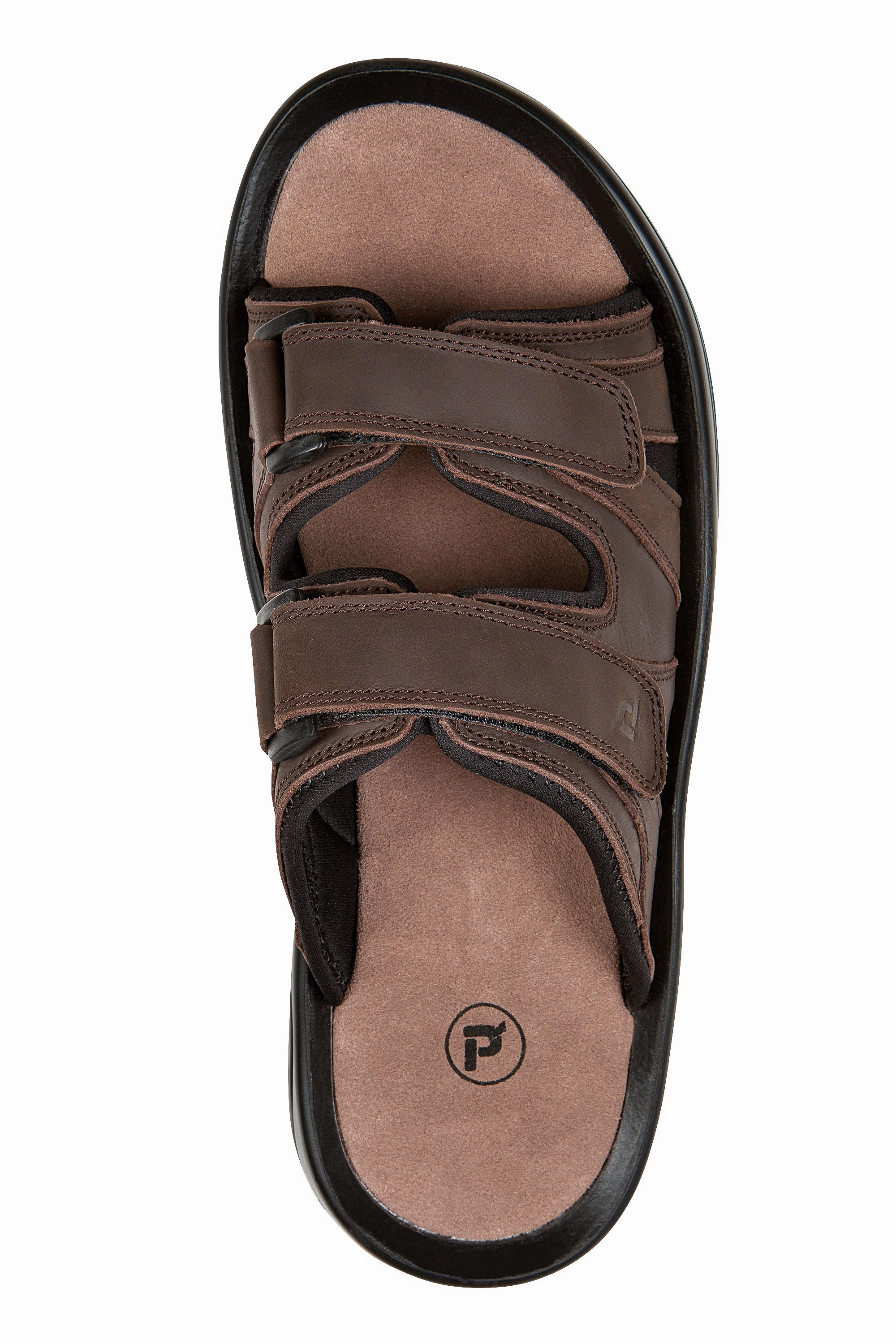 Plain Leather Sandals Propet's Men Water Friendly Sandals - Vero MSV003L- Brown