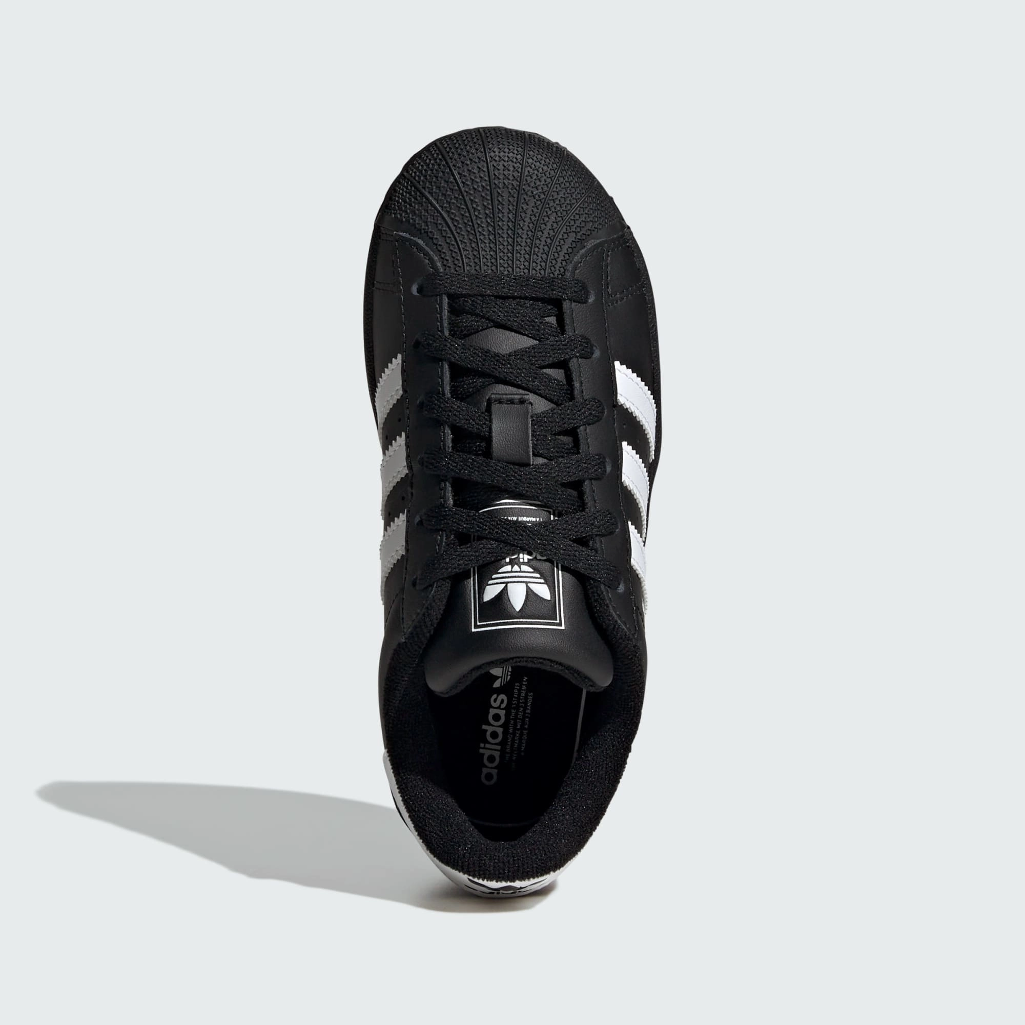 Pre School Adidas Superstar II - Black/White/Black Pharrell Shoes Adidas