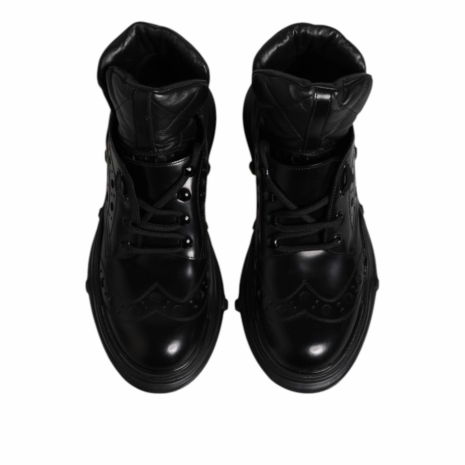 Most Comfortable Boots Dolce & Gabbana Black Leather Casual Mens Ankle Boots Shoes