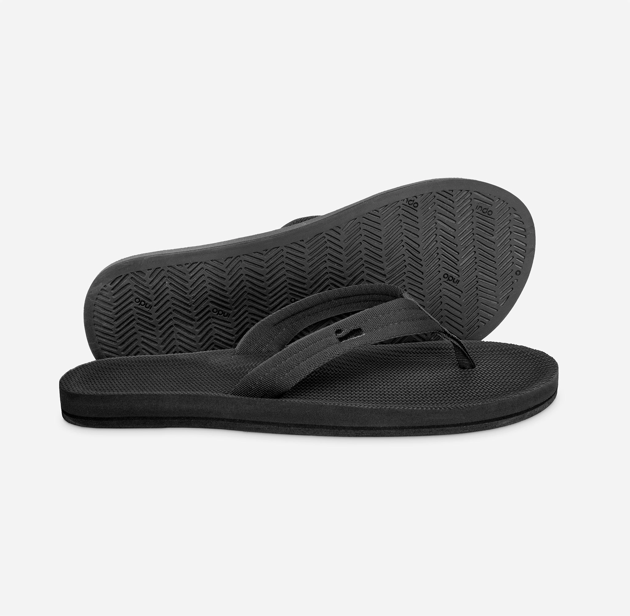 Men's Easy Living Flip Flops Black Flip Flops With Yoga Mat Bottom