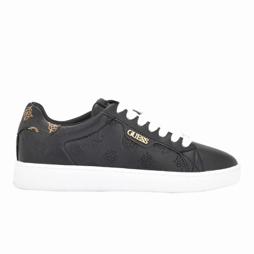 Little Sneakers GUESS Renzy Debossed Logo Low-Top Sneakers - BLK