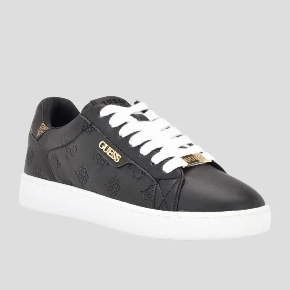 Sneakers To Play Tennis GUESS Renzy Debossed Logo Low-Top Sneakers - BLK