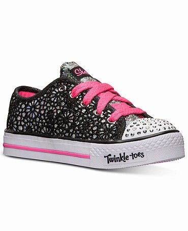 Jamal Crawford Sneakers Skechers Little Girls' Twinkle Toes Shuffles Glitter Dayz Casual Sneakers from Finish Line