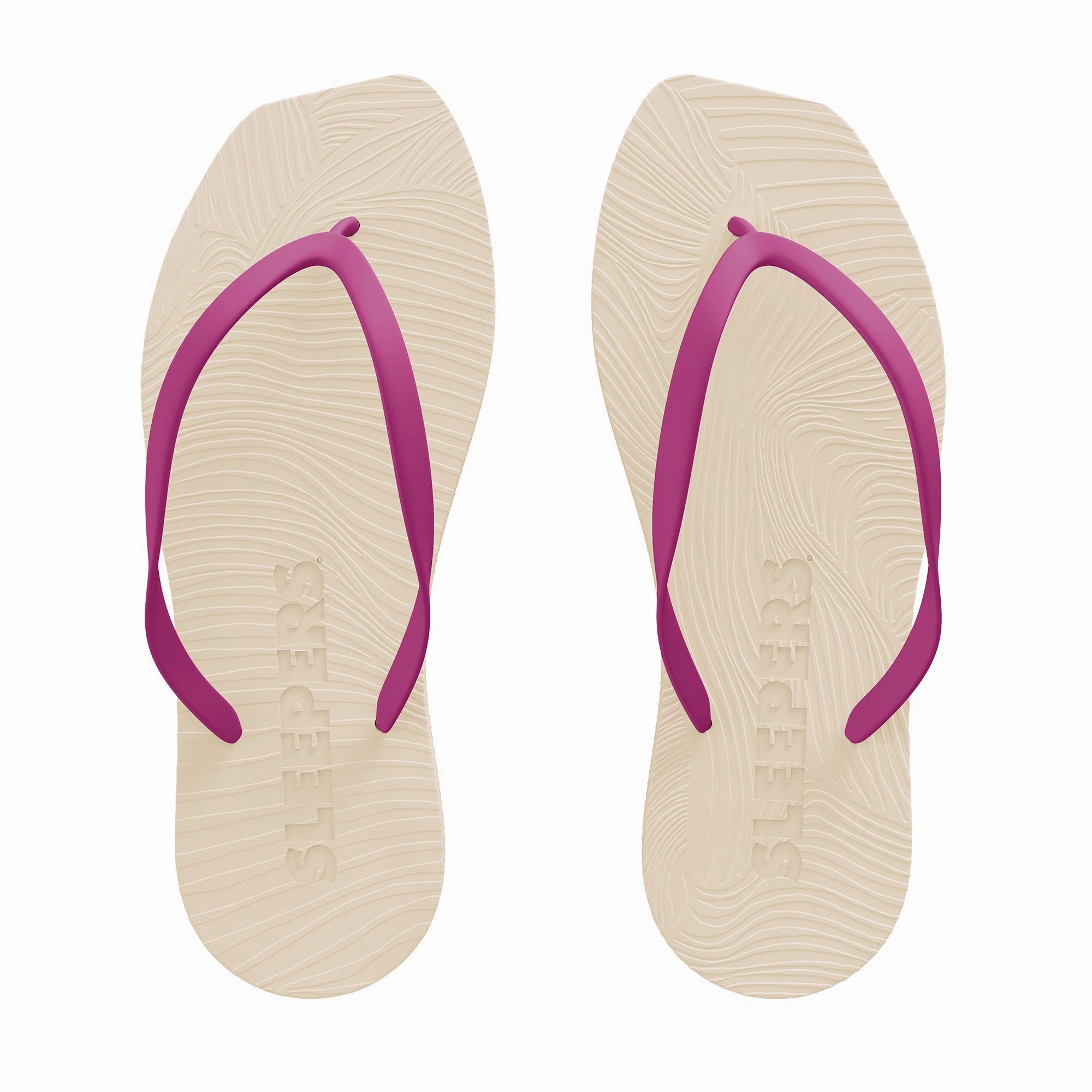 Tapered Eggnog med Festival Fucsia strap Flip Flop Flip Flops Called Thongs
