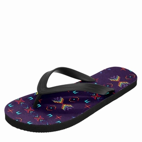 Affordable Flip Flops Rainy Chief Rainbow Dark Purple Flip Flops