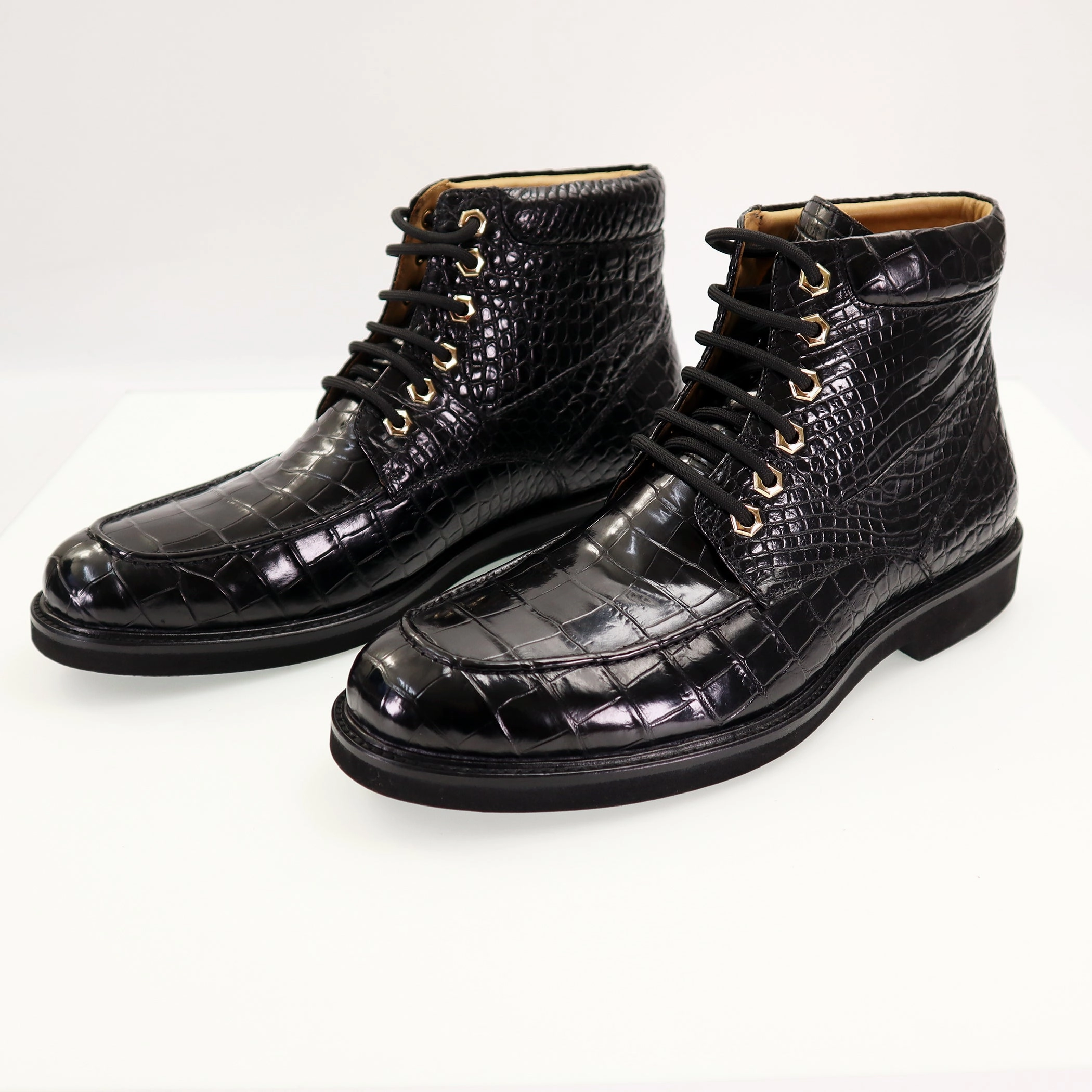 Boots Frye Mens Handcrafted Alligator Crocodile Leather Dress Shoes Lace up Brogue Shoes