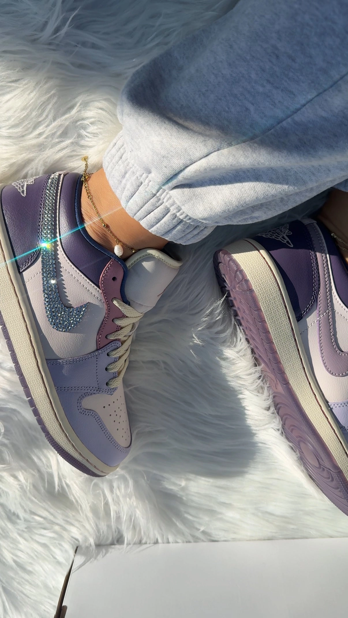 Adidas Winter Golf Shoes RARE Pink and Purple Swarovski Womens Air Jordan Retro 1 Low Shoes