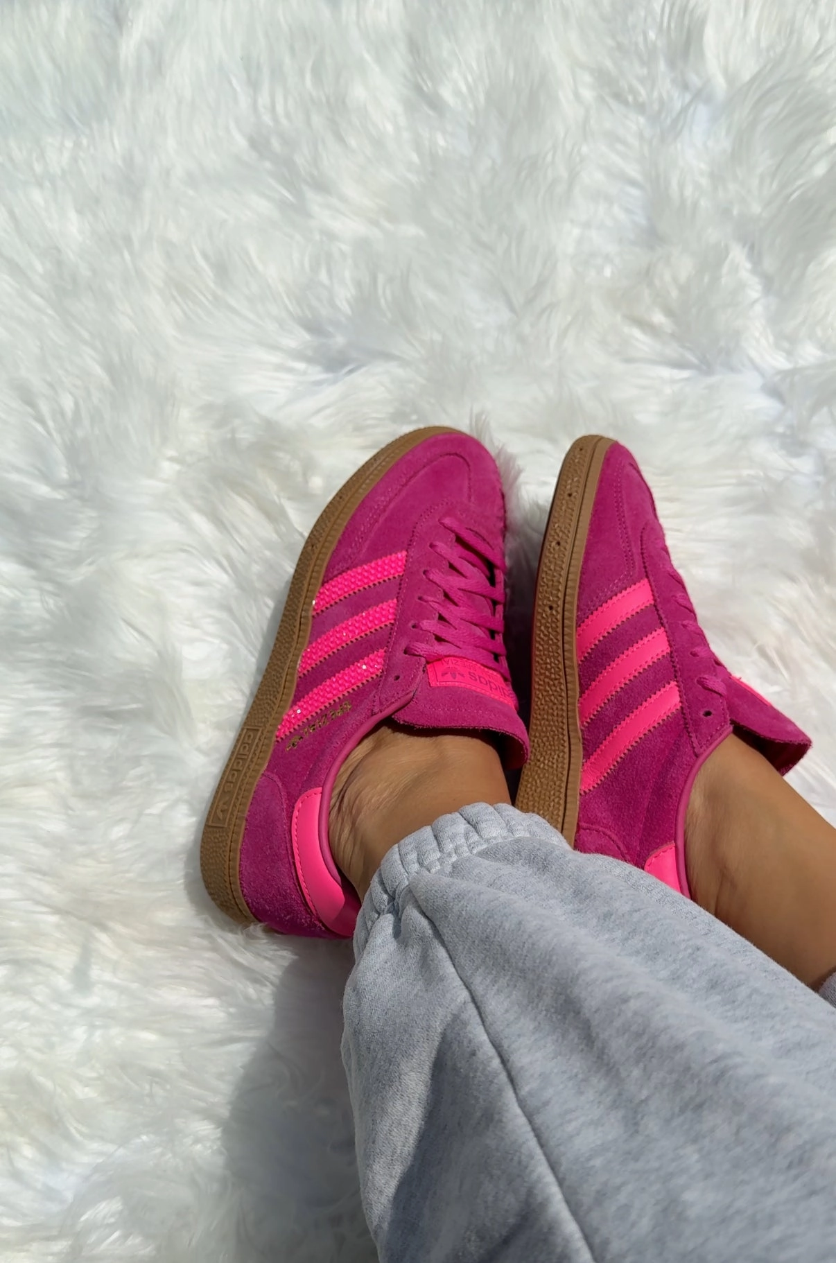 Hot Pink Fuchsia Swarovski Adidas Original Spezial Shoes Sale On Adidas Samba Shoes