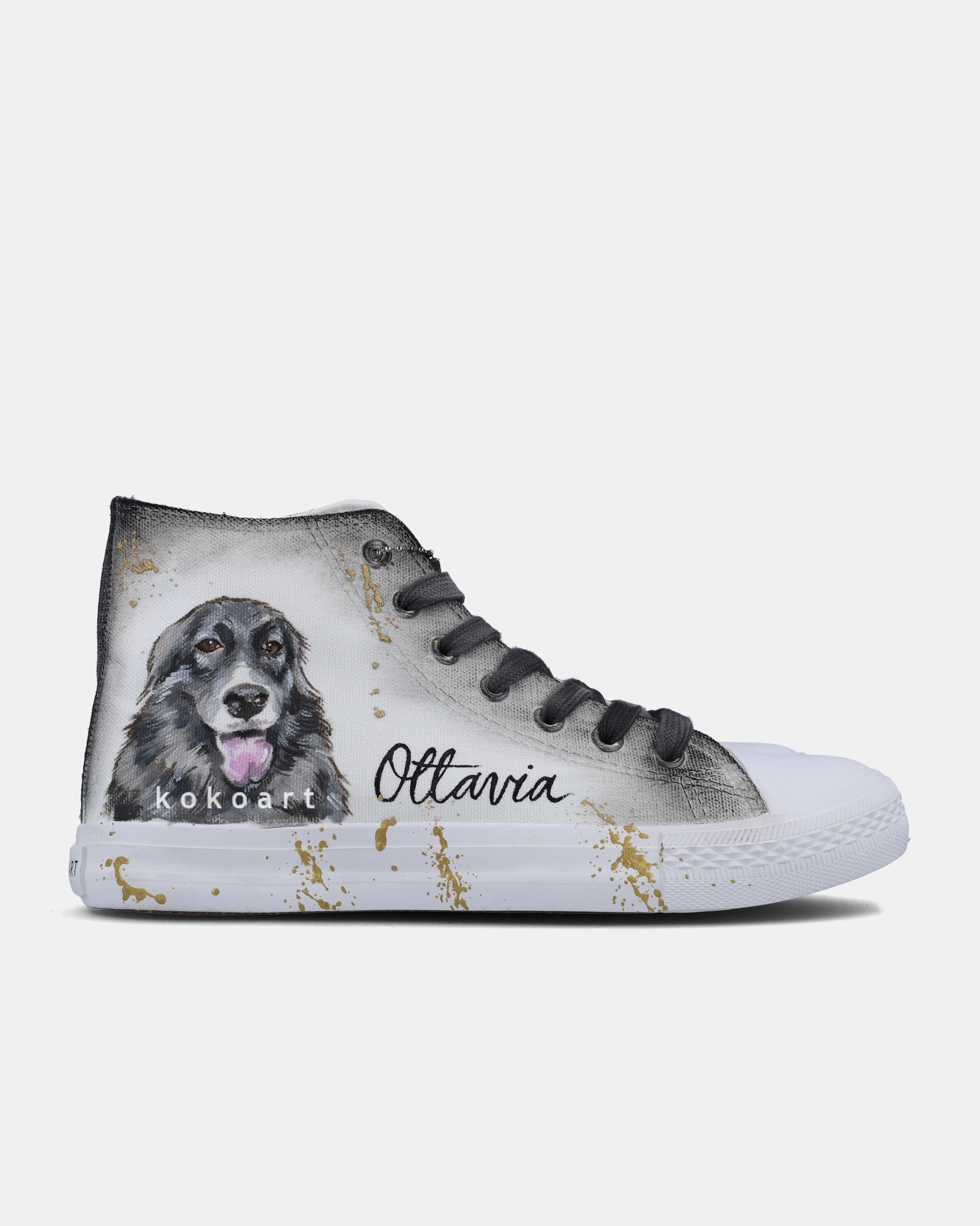 Realistic Pet Portrait Hand Painted Shoes