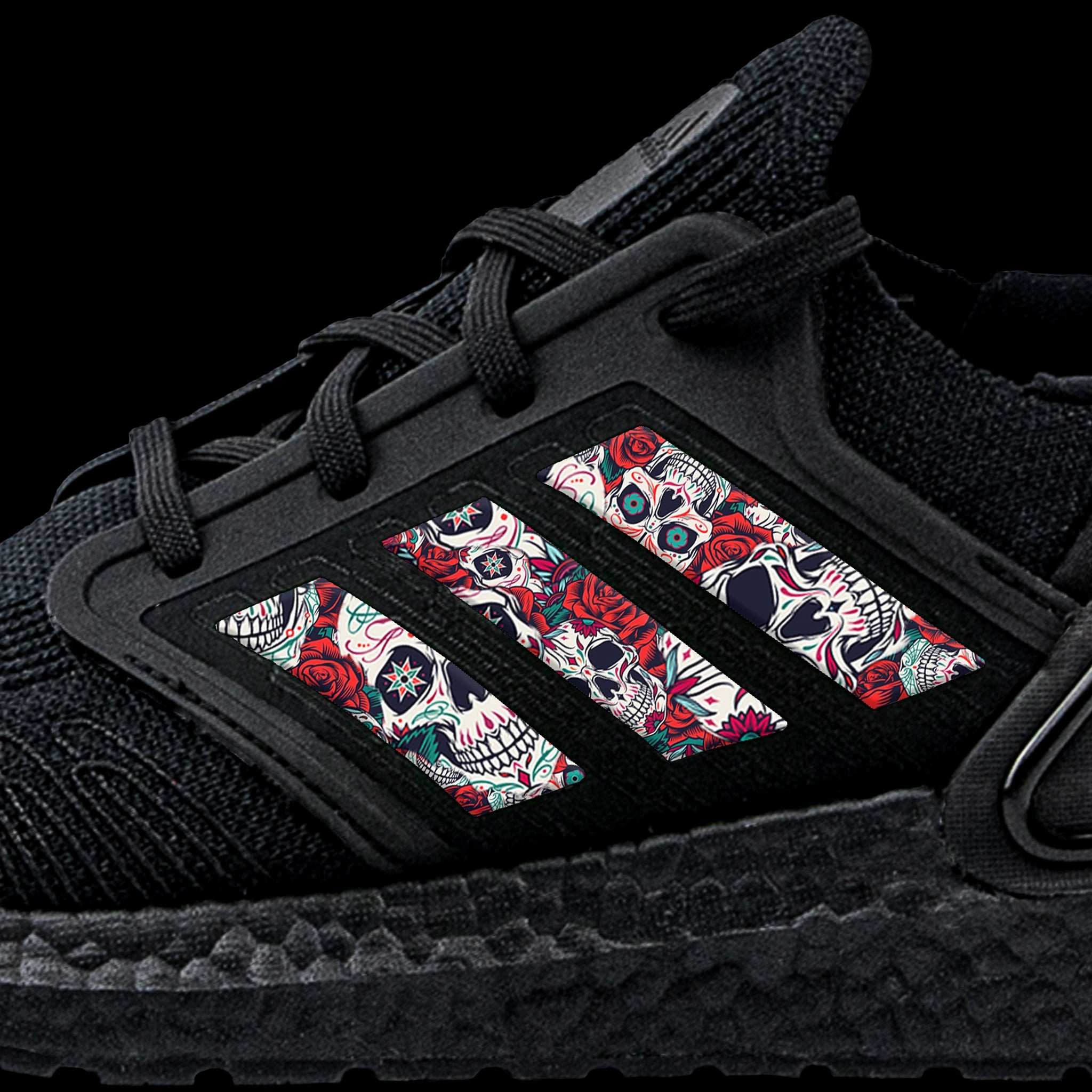 Adidas Tennis Shoe Red Day of the Dead Stripes for Ultra Boost 20