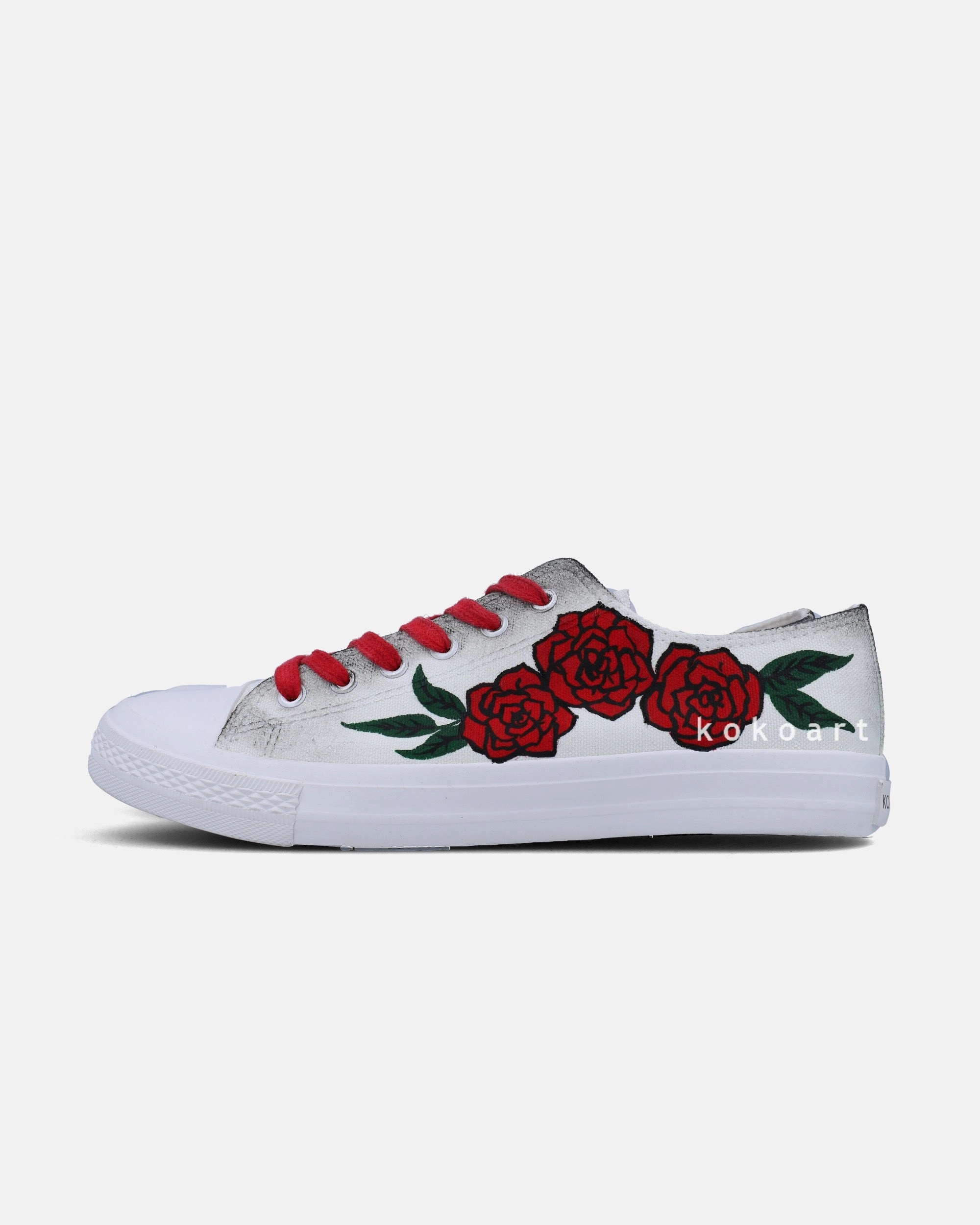 Red Roses Hand Painted Shoes