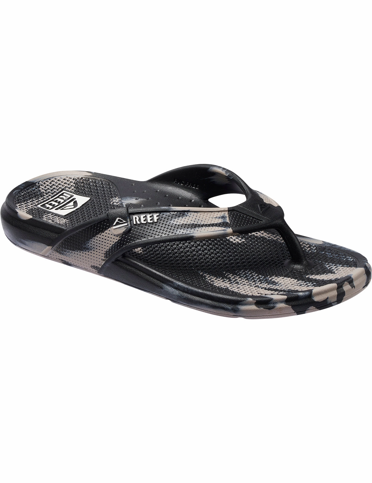 Reef Oasis Sandals in Black/Taupe Marble Flip Flop Wreath