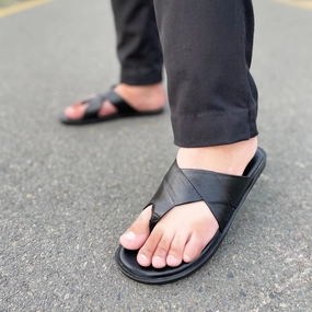 Slippers LS Pure leather Handmade FOOTNOVA Sandal LS-166