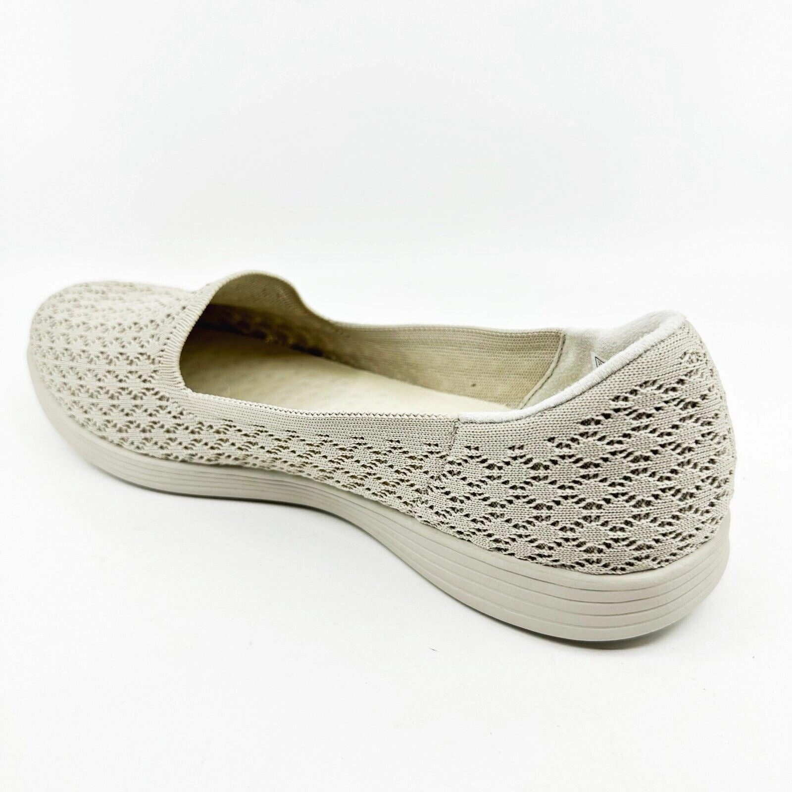 Black Leather Flat Shoes Skechers On The Go Dreamy Donna Natural Womens Size 11 Casual Loafer Flat