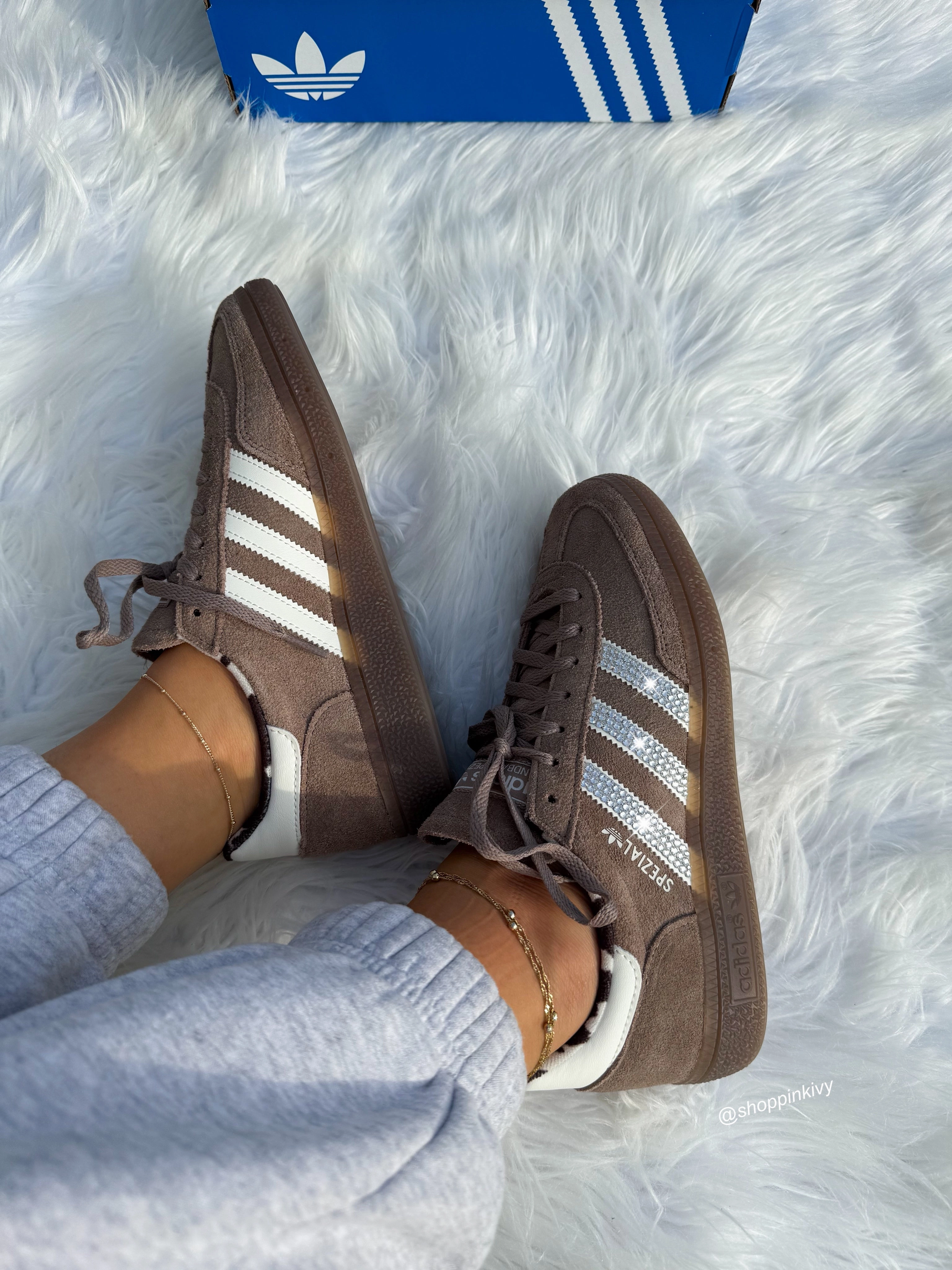 Adidas Terrex Shoes Taupe Cow Print Swarovski Adidas Original Spezial Shoes