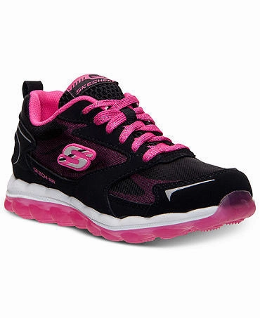 Skechers Girls' Twinkle Toes Buzzy Bounce Casual Sneakers from Finish Line Waterproof Walking Sneakers