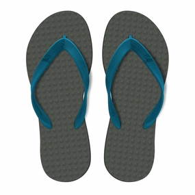Cumming On Flip Flops Men's Sustainable Flip Flops Grey with Navy Straps