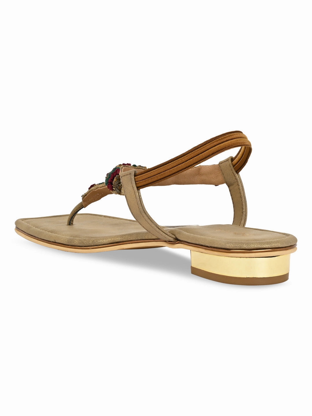 Flat Salsa Dance Shoes Rocia By Regal Antique Gold Women Casual Embroidered Flat Sandals