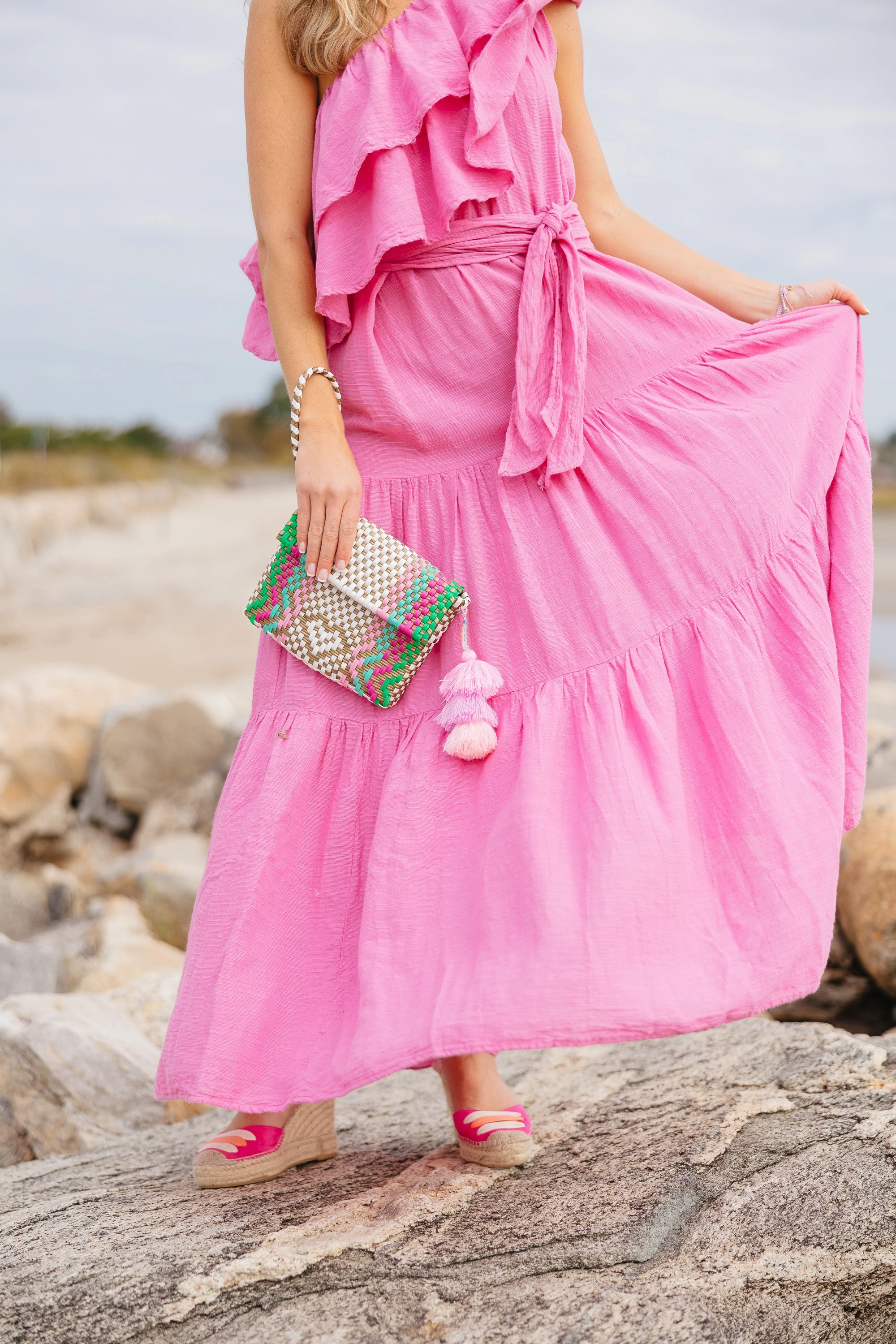 Rosa Coral Citron Espadrilles Aetrex Sydney Quarter Strap Espadrille Wedge