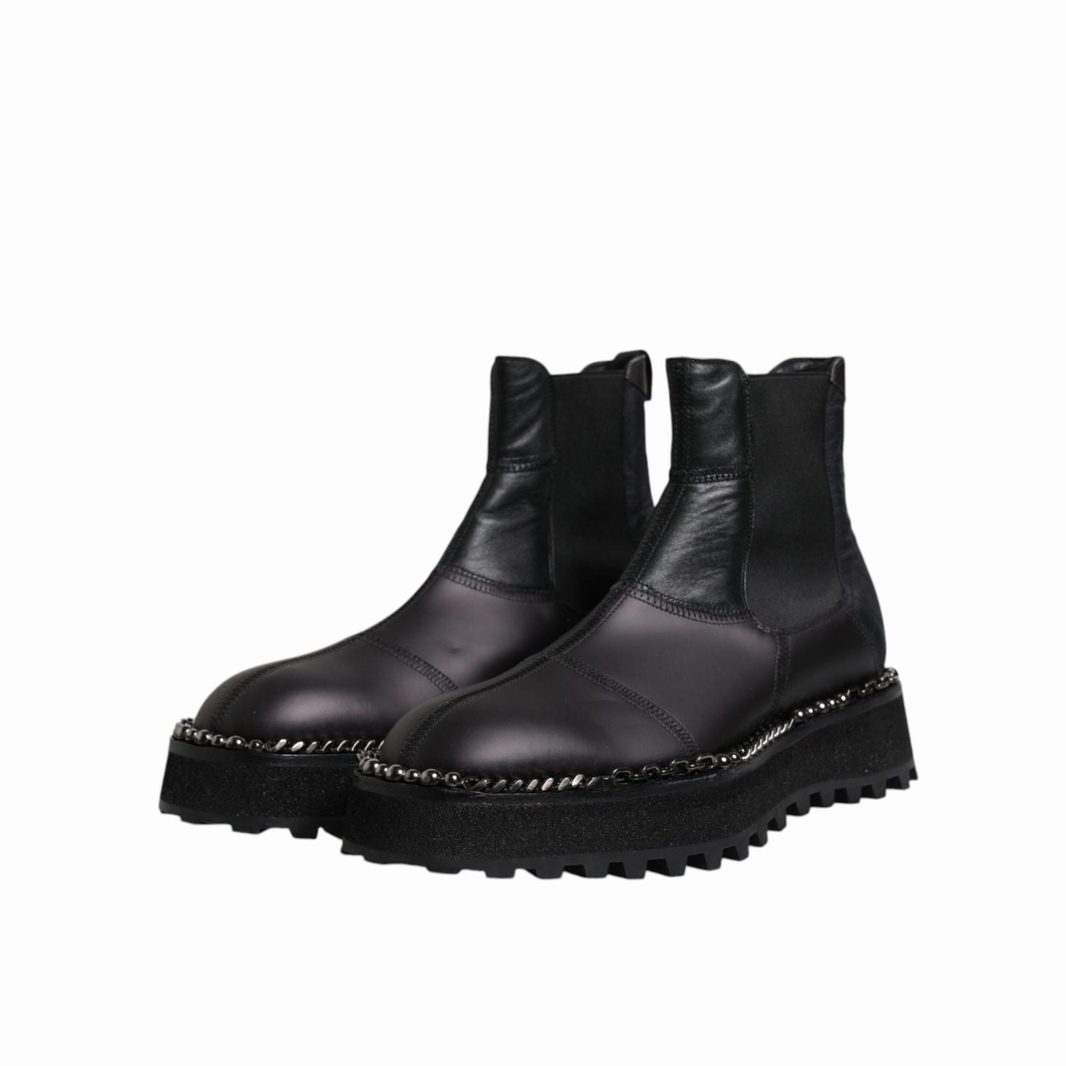 Old Western Boots Dolce & Gabbana Black Chelsea Boots Leather Slip On Shoes