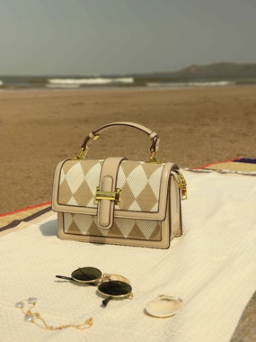 Women Beige Geometric Textured Structured Satchel Sling Air Max 97 Se Leopard Casual Shoes