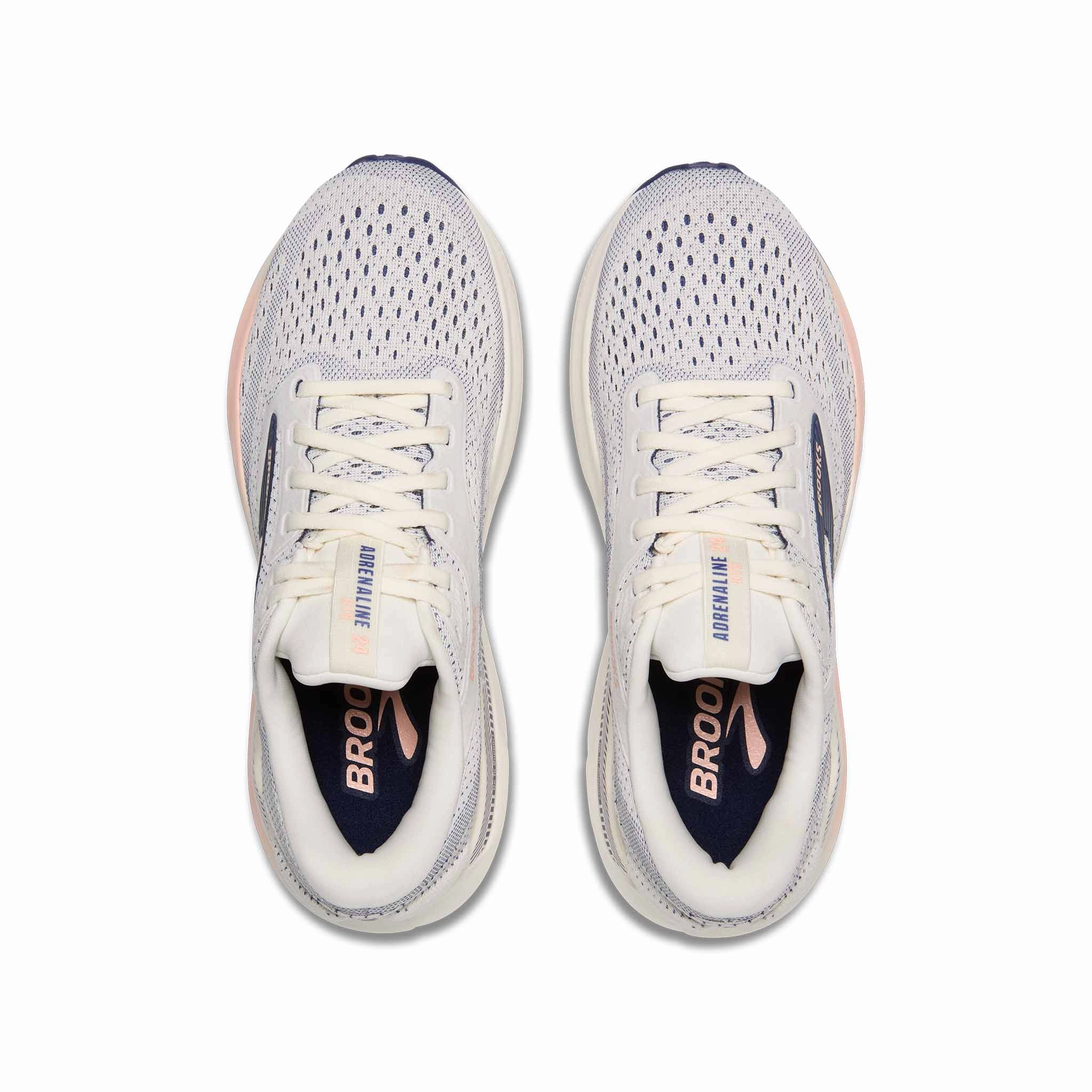 Brooks | Women's Adrenaline GTS 24 1D Running Shoes - Grey/Blue Ribbon/Peach Good Walking Running Shoes