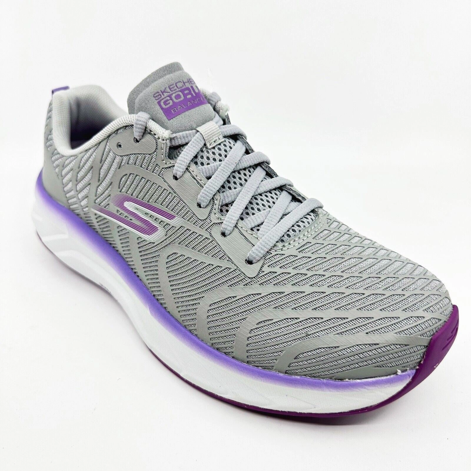 Good High Arch Running Shoes Skechers Go Run Balance 2 Gray Purple Womens Athletic Running Shoes